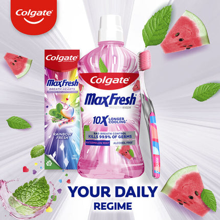 Colgate Max Fresh Mouthwash Watermelon Mint 1L Alcohol Free