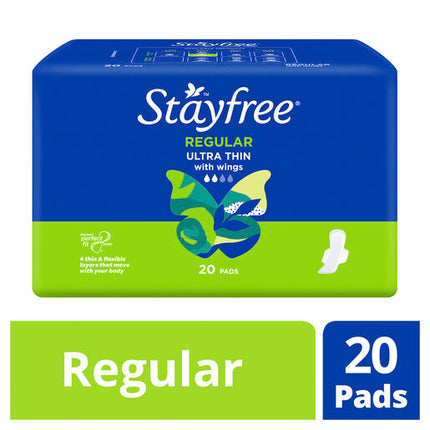 Stayfree Ultra Thin Regular Pads With Wings 20 Pack
