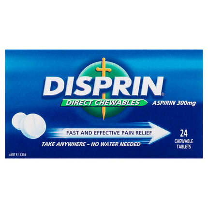 Disprin Direct Chewable Pain Relief Tablets 300mg Aspirin 24 pack