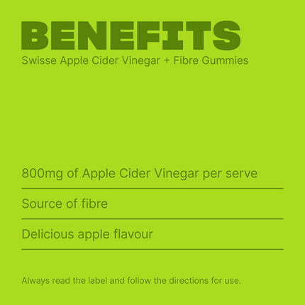 Swisse Apple Cider Vinegar + Fibre Gummies 45 Pack