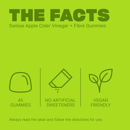 Swisse Apple Cider Vinegar + Fibre Gummies 45 Pack