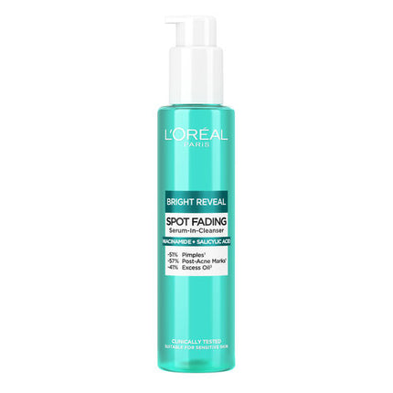 L'Oreal Paris Bright Reveal Niacinamide + Salicylic Acid Spot Fading Serum-in-Cleanser 150ml