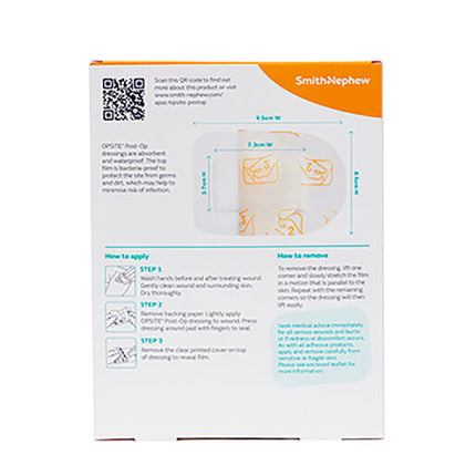 Opsite Post Op Dressing 9.5cm X 8.5cm Waterproof Barrier Dressing 3 Pack