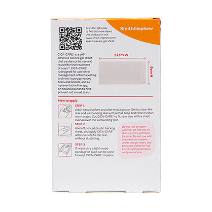 Cica-Care Scar Treatment Gel Sheet 12cm x 6cm 1 Pack