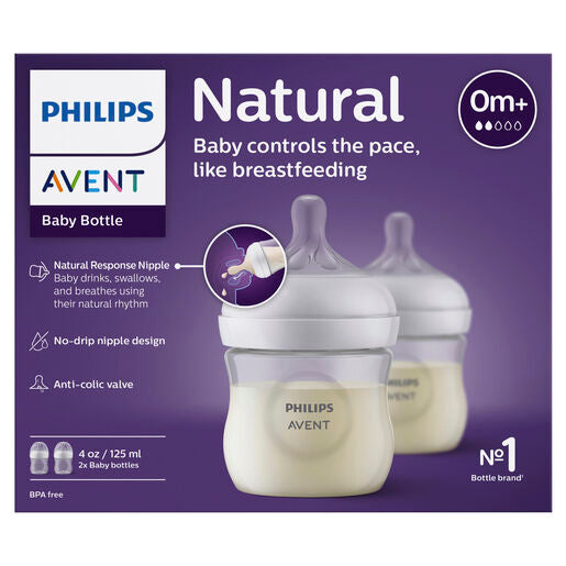 Philips Avent Natural Response Baby Bottles 125ml 2-pack
