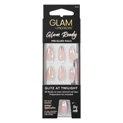 GLAM by Manicare Glam Ready Pre-Glued Nails 30pcs - Twilight