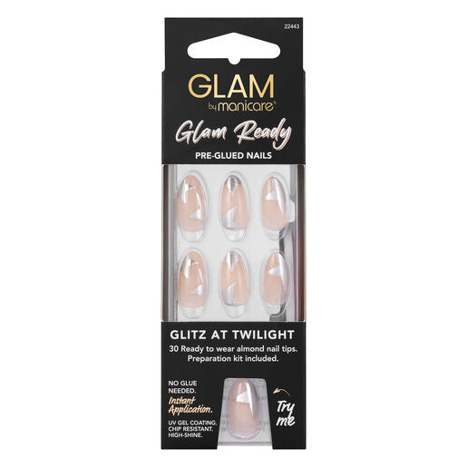 GLAM by Manicare Glam Ready Pre-Glued Nails 30pcs - Twilight