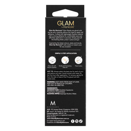 GLAM by Manicare Glam Ready Pre-Glued Nails 30pcs - Twilight