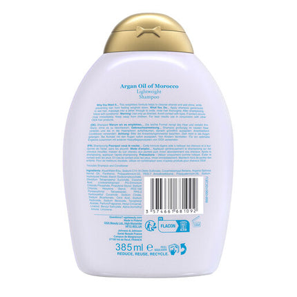 OGX Weightless Hydration Argan Oil of Morocco Shampoo For Fine Hair 385ml