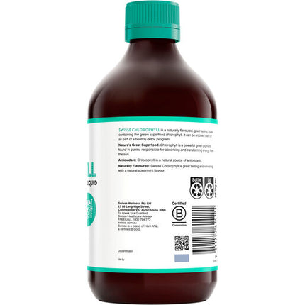 Swisse Chlorophyll Spearmint Flavoured Superfood Liquid 500ml