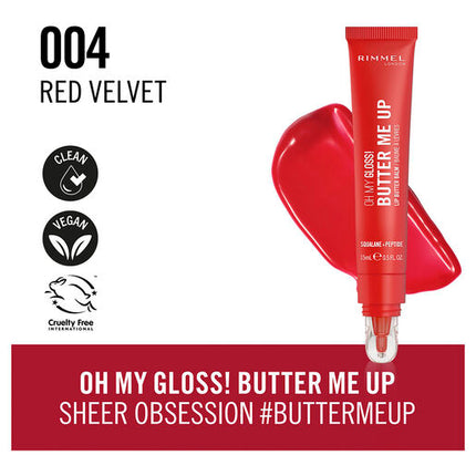 Rimmel London Oh My Gloss! Butter Me Up #004 Red Velvet