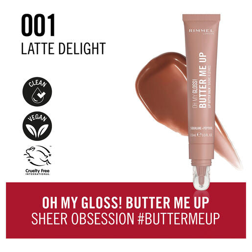 Rimmel London Oh My Gloss! Butter Me Up #001 Latte Delight