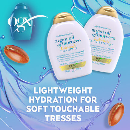 OGX Weightless Hydration Argan Oil of Morocco Shampoo For Fine Hair 385ml