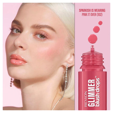 Revlon Glimmer Blush Drops - Pink It Over 102