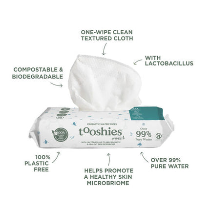 Tooshies Probiotic Water Wipes 70