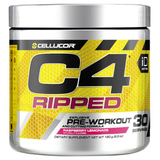 Cellucor C4 Ripped Pre-Workout Powder Raspberry Lemonade 30 Servings
