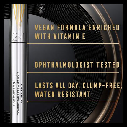 Max Factor Masterpiece 2 In 1 Lash Wow Mascara Black