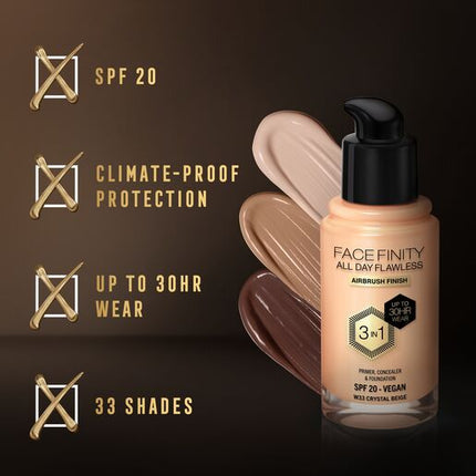 Max Factor Facefinity 3-In-1 Foundation Crystal Beige 33