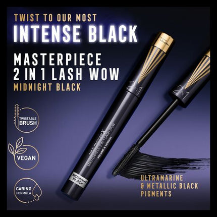 Max Factor Masterpiece 2in1 Lash Wow Mascara Super Black