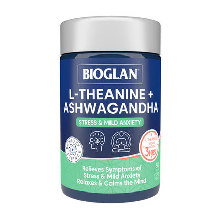 Bioglan L-Theanine + Ashwagandha 50 Capsules