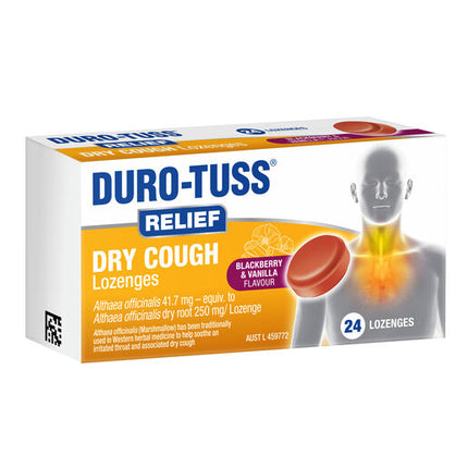 Duro-Tuss Dry Cough Lozenges Blackberry & Vanilla 24 Lozenges