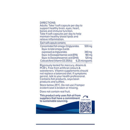 Nature's Way Concentrated Omega + D3 Mini 100s Capsules