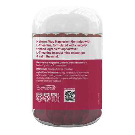 Nature's Way Magnesium Gummies L-Theanine 60 Capsules