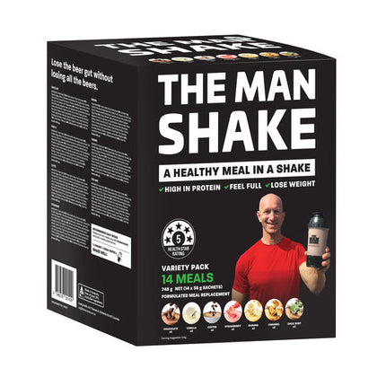 The Man Shake Meal Replacement Variety Pack - 14 pack