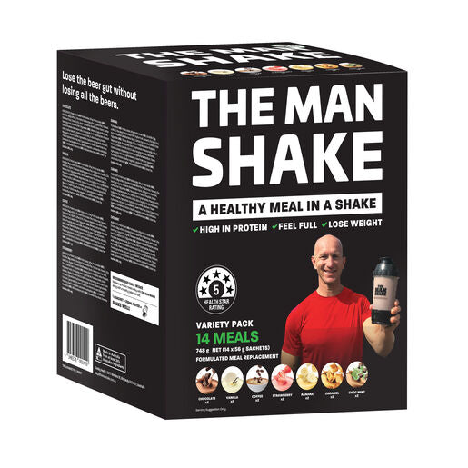 The Man Shake Meal Replacement Variety Pack - 14 pack