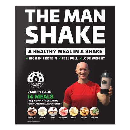 The Man Shake Meal Replacement Variety Pack - 14 pack