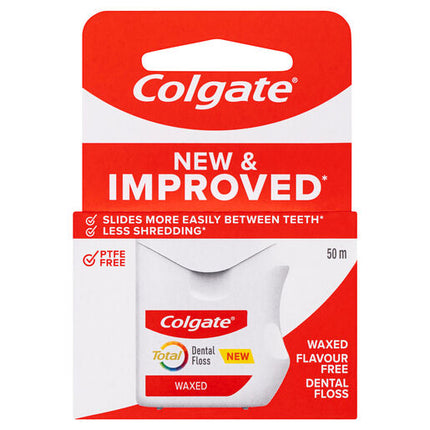 Colgate Total Waxed Dental Floss 50m Protects Gums & Helps Prevent Tooth Decay