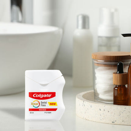 Colgate Total Waxed Dental Floss 50m Protects Gums & Helps Prevent Tooth Decay
