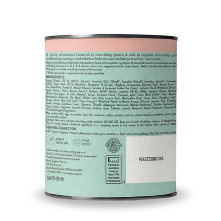Nutra Naturals Super Greens Plus Reds Watermelon Strawberry 300g