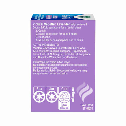 Vicks VapoRub Lavender Decongestant Cough Cold Rub 50 gram