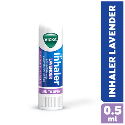 Vicks Inhaler Lavender Nasal Decongestant Cold 0.5ml