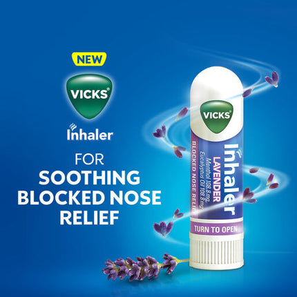 Vicks Inhaler Lavender Nasal Decongestant Cold 0.5ml