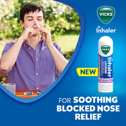Vicks Inhaler Lavender Nasal Decongestant Cold 0.5ml
