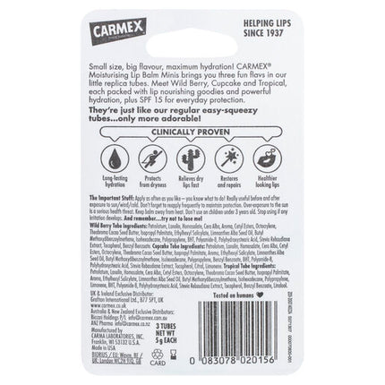 Carmex Mini Fun Squeeze Assorted SPF 15