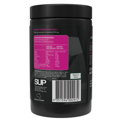 SUP Pre Workout Strawberry Flavour Gummies 90s