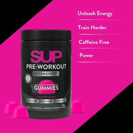 SUP Pre Workout Strawberry Flavour Gummies 90s
