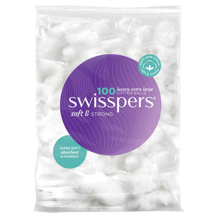 Swisspers Cotton Balls Luxury Sized Wool 100 pack