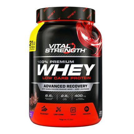 Vital Strength 100% Premium Whey Protein Chocolate 1kg