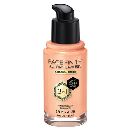 Max Factor Facefinity All Day Flawless 3-In-1 Foundation Light Beige 32