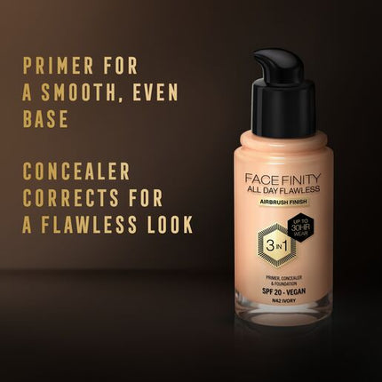 Max Factor Facefinity All Day Flawless 3-In-1 Foundation Ivory 42