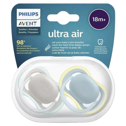Philips Avent Ultra Air Nighttime Soother 18 Months+ 2 Pack