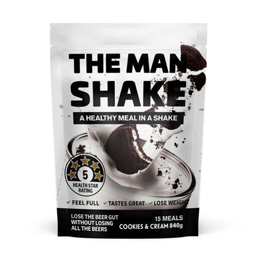 The Man Shake Meal Replacement Cookies And Cream 840g