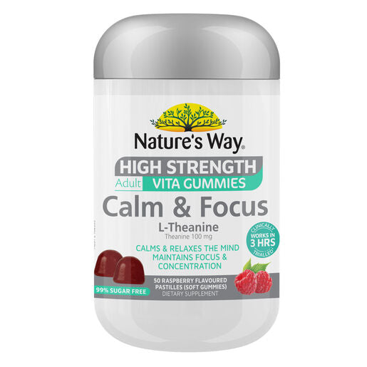 Nature's Way High Strength Adult Vita Gummies Calm+Focus 50 Capsules
