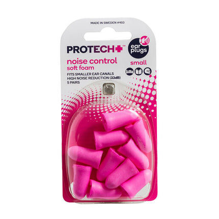 Protech Noise Control Soft Foam Small Earplugs 5 Pairs