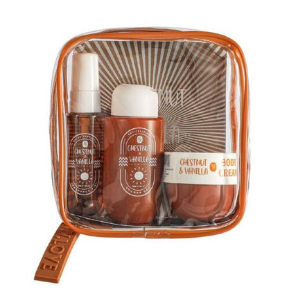 VV Love 3 Piece Mini Set Chestnut & Vanilla  40ml Mist+50ml Cream+90ml Shower Gel