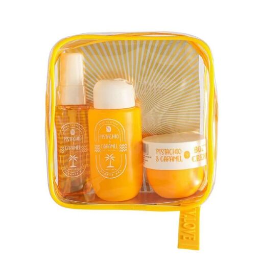 VV Love 3 Piece Mini Set Pistachio & Caramel 40ml Mist+50ml Cream+90ml Shower Gel